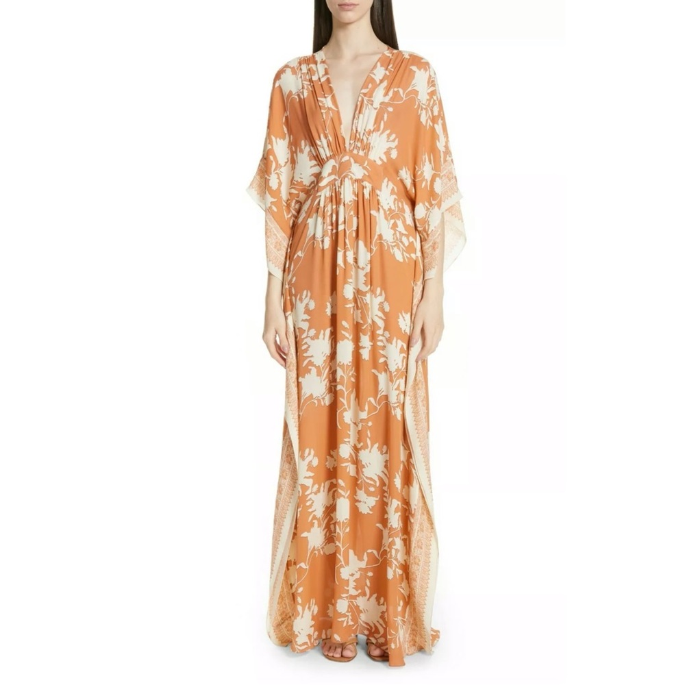 🧡JOHANNA ORTIZ Caftan Tunic Silp-Dress Maxi Gown